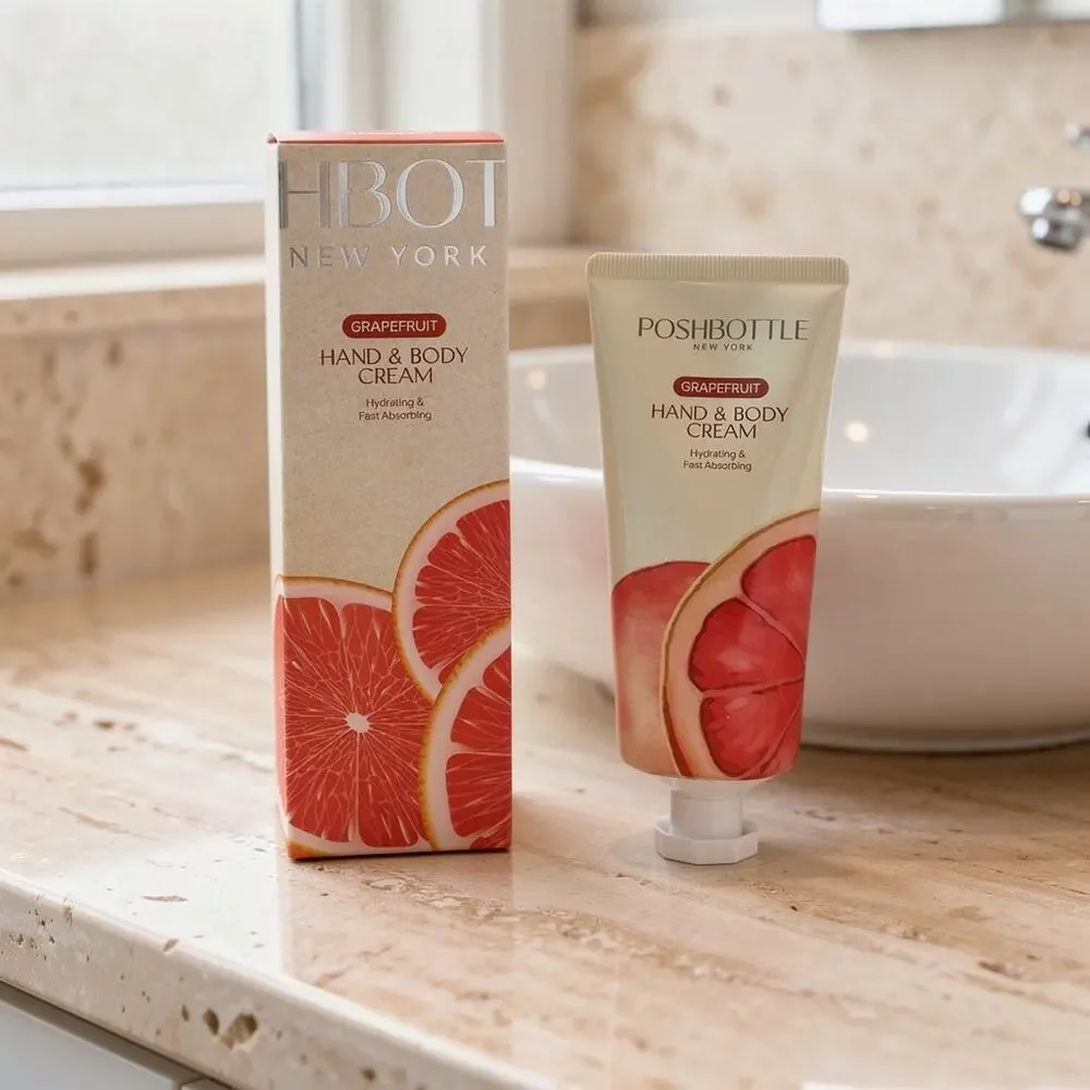 Poshbottle New York Grapefruit Hand and Body Cream 3.52 Oz NIB